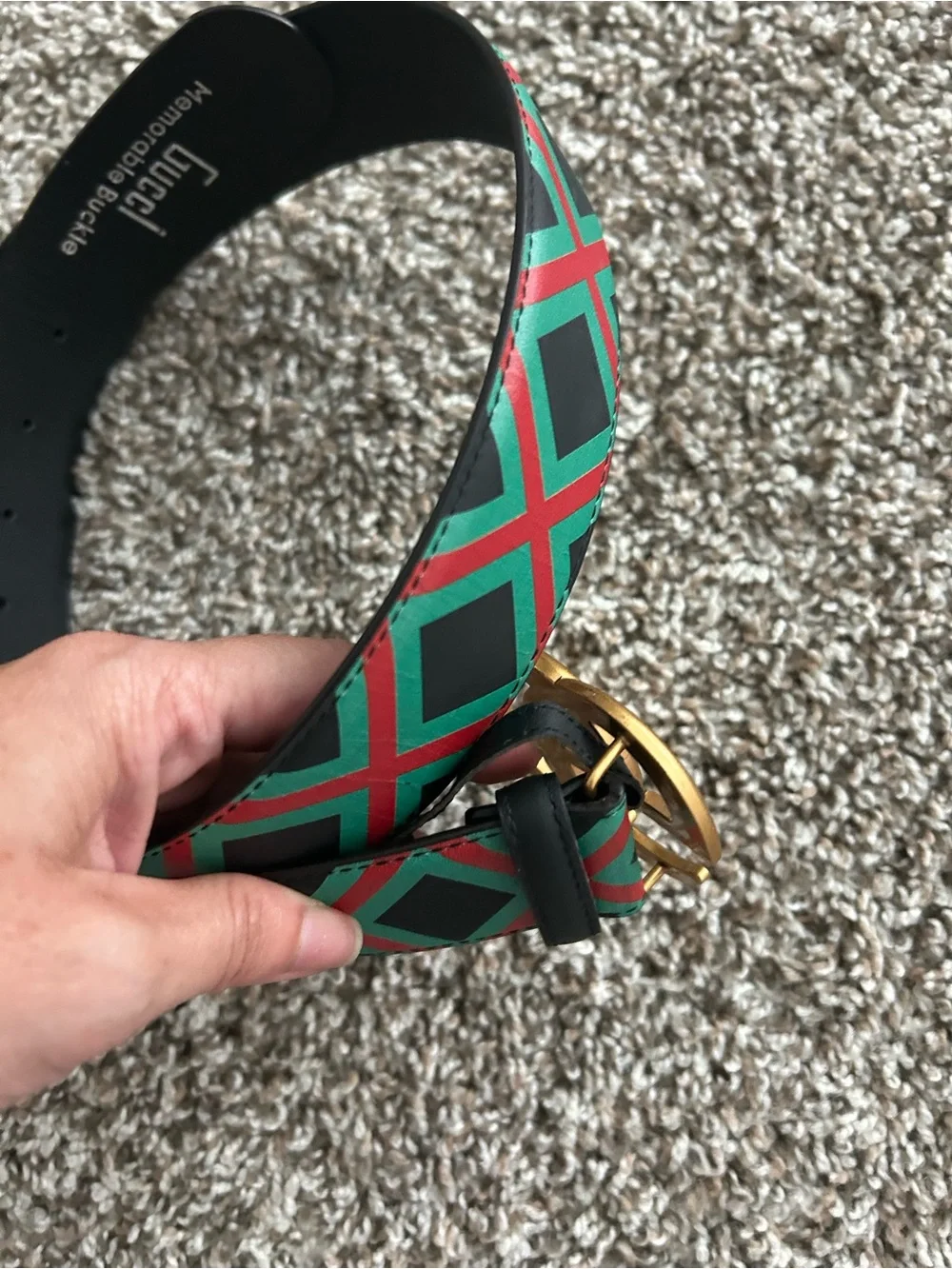 Gucci  GG belt med memorable buckle